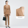 Women's Khaki Colored Goddess Style Work Suit Office Uniform - Image 3