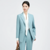 Popular K-Style 2024 New Arrival Women's Elegant Light Blue Casual Suit Set Office Uniform - Image 2