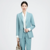 Popular K-Style 2024 New Arrival Women's Elegant Light Blue Casual Suit Set Office Uniform - Image 3