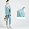 Popular K-Style 2024 New Arrival Women's Elegant Light Blue Casual Suit Set Office Uniform - Image 4