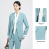 Popular K-Style 2024 New Arrival Women's Elegant Light Blue Casual Suit Set Office Uniform - Image 5