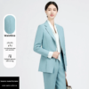 Popular K-Style 2024 New Arrival Women's Elegant Light Blue Casual Suit Set Office Uniform - Image 6