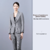 Chidori Grids Classy Plaid Wool Blazer Buttons Decoration Spring Suit Office Uniform - Image 5