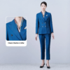 Blue Women's Spring & Fall Outfit Elegant Professional Work & Casual Suit Office Uniform - Image 3