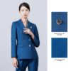 Blue Women's Spring & Fall Outfit Elegant Professional Work & Casual Suit Office Uniform - Image 4