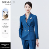 Blue Women's Spring & Fall Outfit Elegant Professional Work & Casual Suit Office Uniform - Image 5