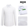 No-Iron Professional Workwear Summer Bamboo Fiber Long Sleeve Shirt Solid Shirt - Image 2