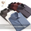 Casual Flannel General Cut Series Men's Cashmere Shirt Work Solid Shirt - Image 6