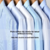 Men's High-End White Shirt Pure Cotton Anti-Wrinkle Non-Iron Long Sleeves Work Solid Shirt - Image 5