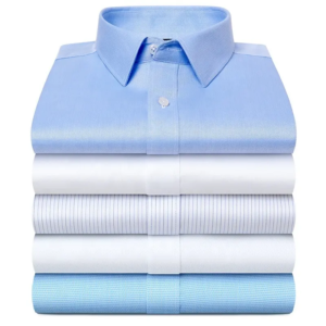 Men's High-End White Shirt Pure Cotton Anti-Wrinkle Non-Iron Long Sleeves Work Solid Shirt