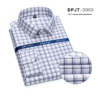 Long Sleeves Plaid Breathable Poplin Fabric Casual Dress Shirt - Image 2