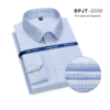 Long Sleeves Plaid Breathable Poplin Fabric Casual Dress Shirt - Image 6