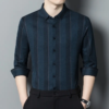 Stripes Luxury Long Sleeves Men's Casual Twill Shirt - Image 2