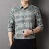 Luxury Business Class Brand Accessible Business Casual Clothing Men's Casual Plaid Shirt - Image 2