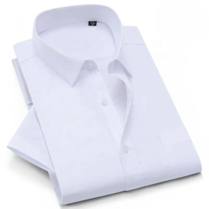 Cotton Shirt Professional Dress Style Casual White Collar Big Brand Formal Business Short-Sleeved