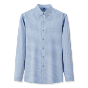 Loose Fit Pure Cotton No-Iron Twill Fabric Big Brand Men's Trendy Plaid Shirt Long Sleeves