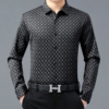 Casual Knitted Cashmere Easy Matchtops Men's Draped Shirt - Image 2