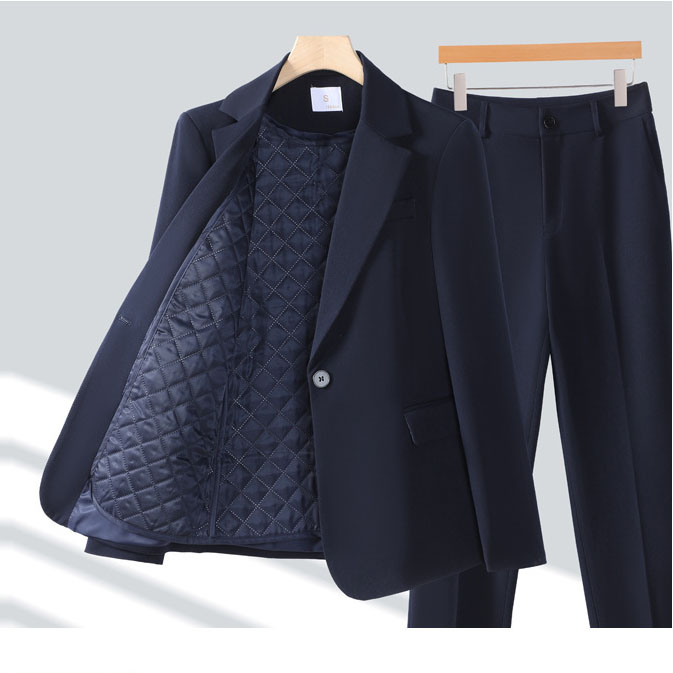 Women's Black Professional Wear and White Collar Suit Arrival Casual Business Suit Office Uniform