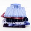 Cotton Men's Casual Plaid Shirt New Arrival High Collar Oxford Shirt