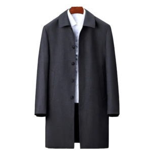 Classic Medium Long Style Middle-Aged Men's Windbreaker Jacket