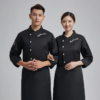 Cafe Shop Bakery Unisex Waterproof Fall Winter Chef Work Clothes - Image 6