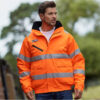 Factory Supply High Visibility Workwear 3 in 1 Reflective Winter Jacket - Image 2