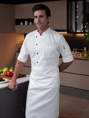 Cafe Shop Bakery Waiter Attire Made Work Uniforms Chef clothes - Image 3